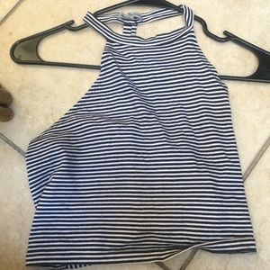 Striped halter top